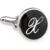 Personalized Initial Cufflinks Letter X (V-CF-1684BS-X)