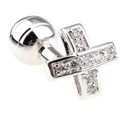Petite Diamond Swarovski® Crystal Cufflinks (V-CF-250004-C)