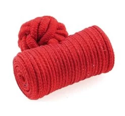 Red Silk-Knotted Knob Cufflinks (V-CF-40152)