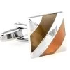 Caramel Colored Cat's Eye Cufflinks (V-CF-60694BR)