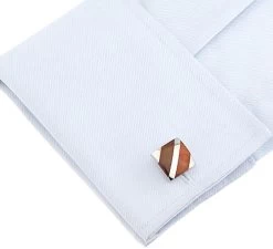 Caramel Colored Cat's Eye Cufflinks (V-CF-60694BR) -Fashionable Costume V CF 60694BR 4 74649.1534873547