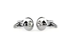 Small Round Diamond Crystal Cufflinks (V-CF-61308C-S) -Fashionable Costume V CF 61308C S 3 32470.1522715428