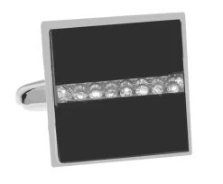 Glass Encased Swarovski® Crystal Cufflinks (V-CF-63272)
