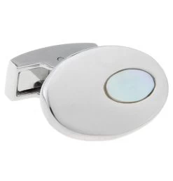 Mother Of Pearl Insert Cufflinks (V-CF-64036MP)