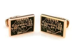 Electronic Computer Board In Rose Gold Cufflinks (V-CF-7700GR-RG) -Fashionable Costume V CF 7700GR RG 3 56228.1578694359
