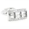 Diamond Baguettes Crystal Cufflinks (V-CF-C40327C-S)