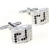 Silver Arch Crystals Cufflinks (V-CF-C417-S)