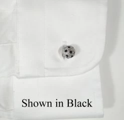 Small Silver With Black Swarovski® Crystals Dual Ball Cufflinks (V-CF-C509B-S) 5 Small Silver With Black Swarovski® Crystals Dual Ball Cufflinks (V-CF-C509B-S) -Fashionable Costume V CF C509 cuff 65537.1608426145
