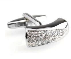 Diamond Swarovski® Crystal Arch Cufflinks (V-CF-C525C)
