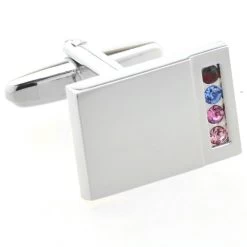 Petite Multi Crystal Cufflinks (V-CF-C53142MT-S)