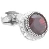 Red Crystal And Diamond Cufflinks (V-CF-C53838R)