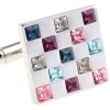 Multi-Colored Square Swarovski® Crystal Cufflinks (V-CF-C56300)
