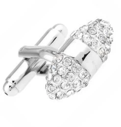 Diamond Swarovski® Crystal Prolate Spheroid Cufflinks (V-CF-C608C-S)