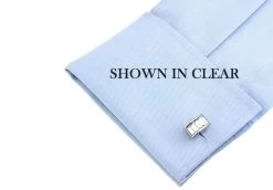 Blue Swarovski® Crystal Arch Cufflinks (V-CF-C900BL) -Fashionable Costume V CF C900C 3 2 97169.1585083260