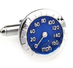 Blue Speedometer Cufflinks (V-CF-E210012BL-S)