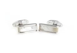 Rectangular Mother Of Pearl Cufflinks (V-CF-G40450MP) -Fashionable Costume V CF G40450MP 4 50798.1583871225