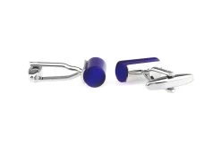 Royal Blue Cat's Eye Stone Cylinder Cufflinks (V-CF-G50014B) -Fashionable Costume V CF G50014RB 2 99400.1534994602