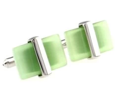 Green Cat's Eye Stone Cufflinks (V-CF-G50673GR) -Fashionable Costume V CF G50673GR 81230.1535099081