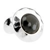 Black Snowflake Obsidian Stone Cufflinks (V-CF-G51000)