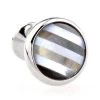 Abalone Shell And Mother Of Pearl Stripe Inlay Cufflinks (V-CF-G52810-S)