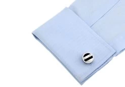 Black Onyx And Mother Of Pearl Cufflinks (V-CF-G66210) -Fashionable Costume V CF G5785MP 5 77675.1550252542