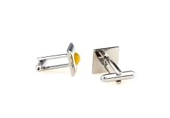 Square Light Yellow Cat's Eye Cufflinks (V-CF-G60739Y) -Fashionable Costume V CF G60739Y 3 12793.1534902771