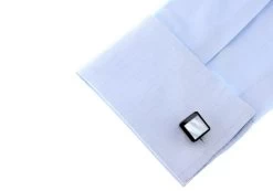 Black Onyx And Mother Of Pearl Cufflinks (V-CF-G6160MP) -Fashionable Costume V CF G6160MP 3 99441.1583725377
