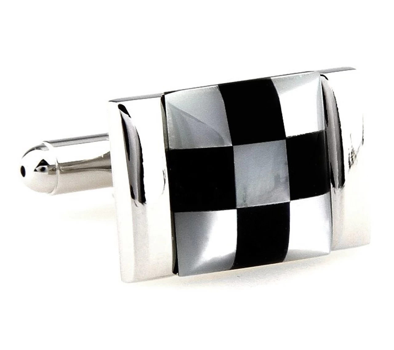 Black Onyx And Mother Of Pearl Cufflinks (V-CF-G61996) 1 Black Onyx And Mother Of Pearl Cufflinks (V-CF-G61996)