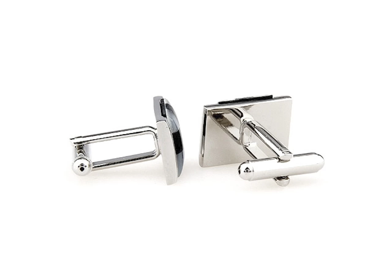 Black Onyx And Mother Of Pearl Cufflinks (V-CF-G61996) 4 Black Onyx And Mother Of Pearl Cufflinks (V-CF-G61996) - Image 4