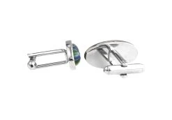 Blue & Green Murano Millefiori Floral Glass Cufflinks (V-CF-G64638-1-S) -Fashionable Costume V CF G64638 1 S 2 95793.1534796714