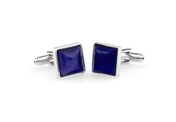 Blue Cat's Eye Stone Square Cufflinks (V-CF-G66604BL) -Fashionable Costume V CF G66604dbl 3 13504.1584892864