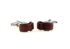 Brown Cat's Eye Stone Arch Cufflinks (V-CF-G70217BR) -Fashionable Costume V CF G70217BR 3 16218.1535192467