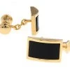 Gold Chain Design With Black Onyx Cufflinks (V-CF-G703-G)