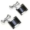 Black Onyx Chained Cufflinks (V-CF-G703-S)