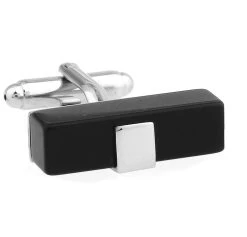 Genuine Long Black Onyx Cufflinks (V-CF-G70874)