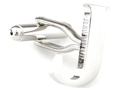 Large Personalized Initial Cufflinks - Letter J - Plus Your Choice (V-CF-M17046S-LT-J)