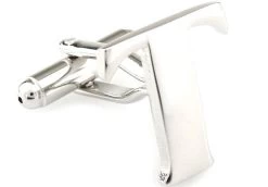 Large Personalized Initial Cufflinks - Letter T - Plus Your Choice (V-CF-M17046S-LT-T)