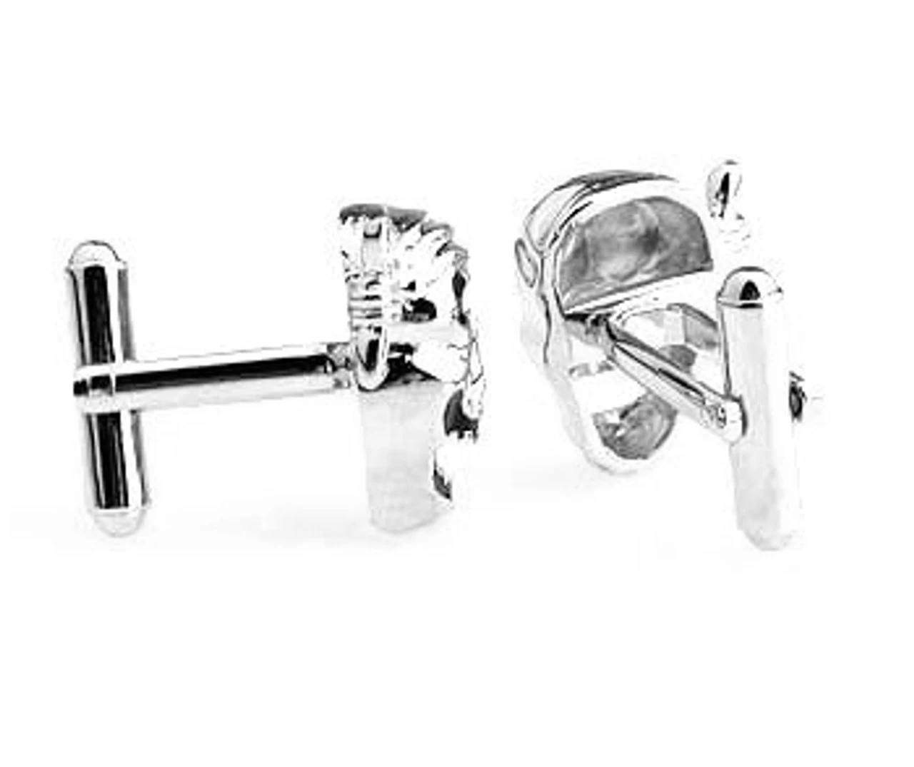 Black And Silver Pirate Skull Cufflinks (V-CF-M421-S) 3 Black And Silver Pirate Skull Cufflinks (V-CF-M421-S) - Image 3