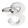 Number 3 Cufflinks - Choose 2nd Number (V-CF-M454S)