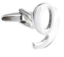 Number 9 Cufflinks - Choose 2nd Number (V-CF-M454S)