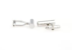 Long Silver Cylinder Cufflinks (V-CF-M50264S) -Fashionable Costume V CF M50264S 2 86410.1535163870