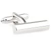 Long Silver Cylinder Cufflinks (V-CF-M50264S)