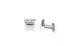 Silver Square Cufflinks (V-CF-M55863S) -Fashionable Costume V CF M55863S 2 00389.1535157688