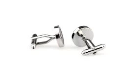 Swarovski Crystal In A Black Circle Cufflinks (V-F-500062) -Fashionable Costume V FCF 500062 3 56869.1608155438
