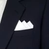 White 100% Cotton Pre-Folded Pocket Square Handkerchief Insert