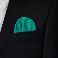 Dark Sea Green Satin Pre-Folded Pocket Square Insert