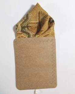 Silk Blend Pre-Folded Point Design Pocket Square Insert - Gold & Brown -Fashionable Costume VA PSI 061P 2 85309.1673128461