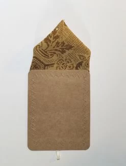 Silk Blend Pre-Folded Point Design Pocket Square Insert - Gold & Brown -Fashionable Costume VA PSI 061P 3 70398.1673128461