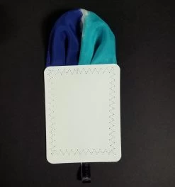 100% Silk Pre-Folded Pocket Square Insert - Teal And Royal -Fashionable Costume VA PSI 0951F 2 47660.1646760172