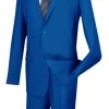 Vinci 2-Button French Blue Classic Suit - Slim Fit